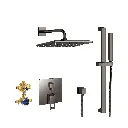Grohe 29432A00 Eurocube Pressure Balance Rain Shower Set Hard Graphite