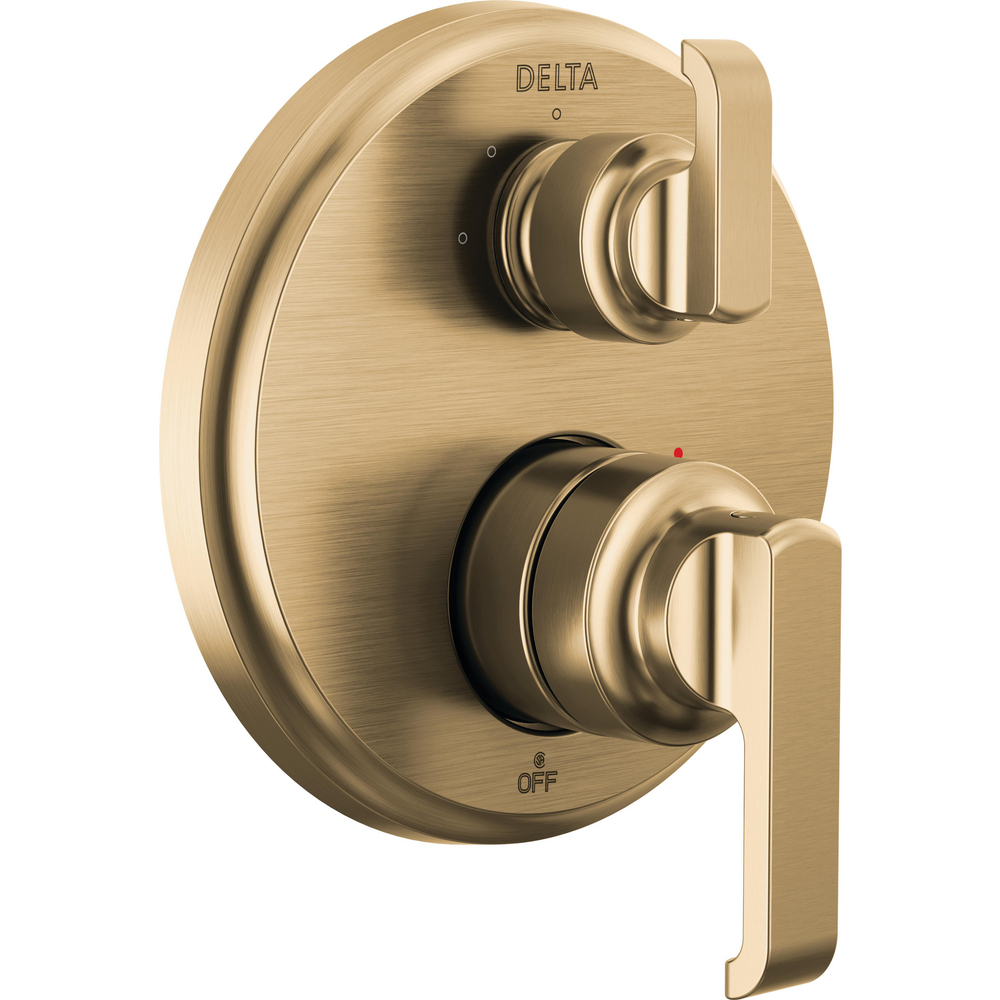 Delta T24889-CZ-PR Tetra 14 Series Integrated Diverter Trim 3-Setting Lumicoat Champagne Bronze
