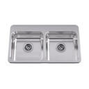 Franke ALBD4406P-1 Double Sink With Ledge 18 Gauge Stainless Steel
