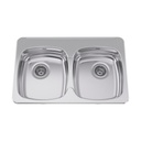 Franke ALBD6405P-1 Double Sink With Ledge 18 Gauge Stainless Steel