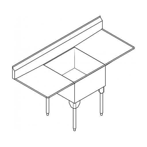 [FRA-SSL2418LR-1-2] Franke SSL2418LR-1-2 Service Series 14 Gauge Single Sink