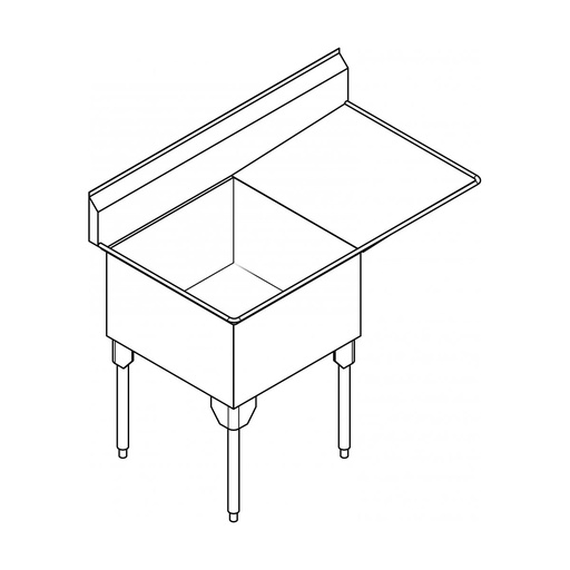 [FRA-SSL2424R-1] Franke SSL2424R-1 Service Series 14 Gauge Single Sink