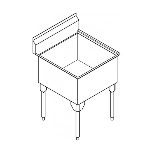 [FRA-SSL2424-1-2] Franke SSL2424-1-2 Service Series 14 Gauge Single Sink