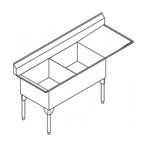 [FRA-SDL2436L-1-2] Franke SDL2436L-1-2 Service Series 14 Gauge Double Sink