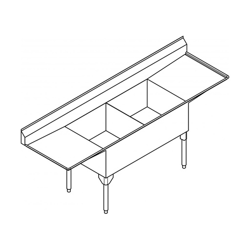 [FRA-SDL2448LR-1] Franke SDL2448LR-1 Service Series 14 Gauge Double Sink