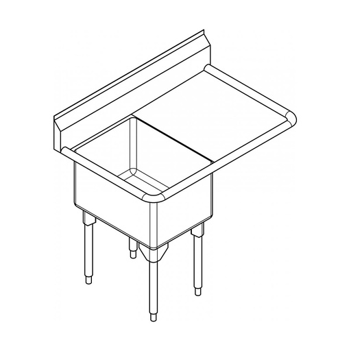 [FRA-RSL2418R-1] Franke RSL2418R-1 Restaurant Series 16 Gauge Single Sink
