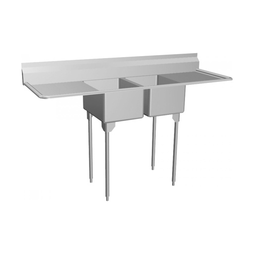 [FRA-RDL2436LR-1] Franke RDL2436LR-1 Restaurant Series 16 Gauge Double Sink