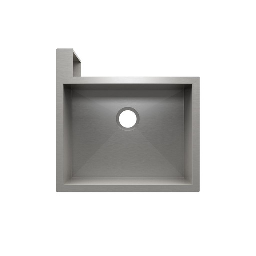 [JUL-005300] Julien 005300 Socialcorner Sink Undermount Flat Aprons Left Corner Single 23X18X10