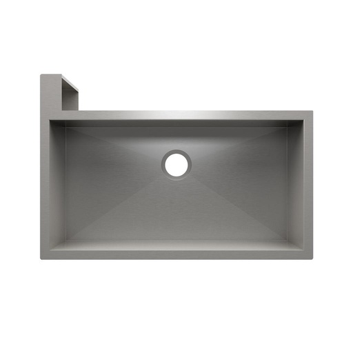 [JUL-005304] Julien 005304 Socialcorner Sink Undermount Flat Aprons Left Corner Single 35X18X10
