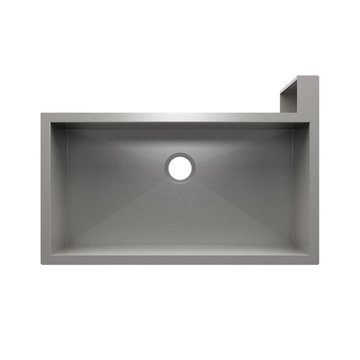 [JUL-005305] Julien 005305 Socialcorner Sink Undermount Flat Aprons Right Corner Single 35X18X10