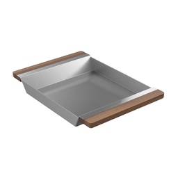 [JUL-205041] Julien 205041 Tray For Fira Sink W/Ledge Walnut Handles 12X17-1/4X2-1/4