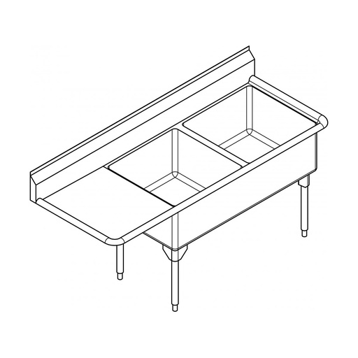 [FRA-WDL2436L-1] Franke WDL2436L-1 World Class Series 14 Gauge Double Sink