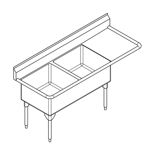 [FRA-WDL2436R-1] Franke WDL2436R-1 World Class Series 14 Gauge Double Sink