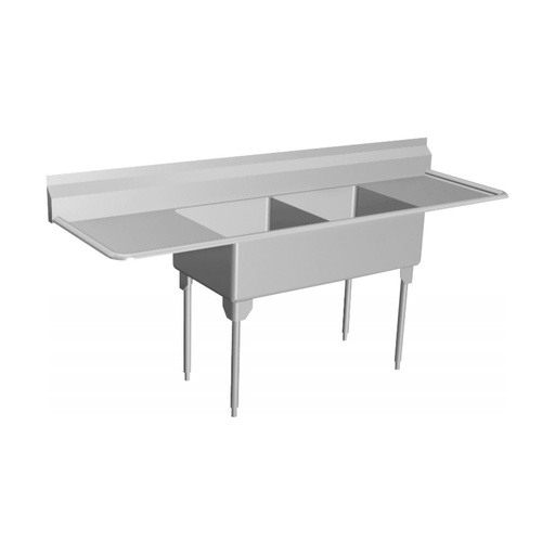 [FRA-WDL2448LR-1-2] Franke WDL2448LR-1-2 World Class Series 14 Gauge Double Sink