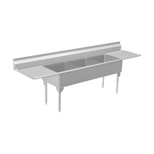 [FRA-WTL2454LR-1] Franke WTL2454LR-1 World Class Series 14 Gauge Triple Sink