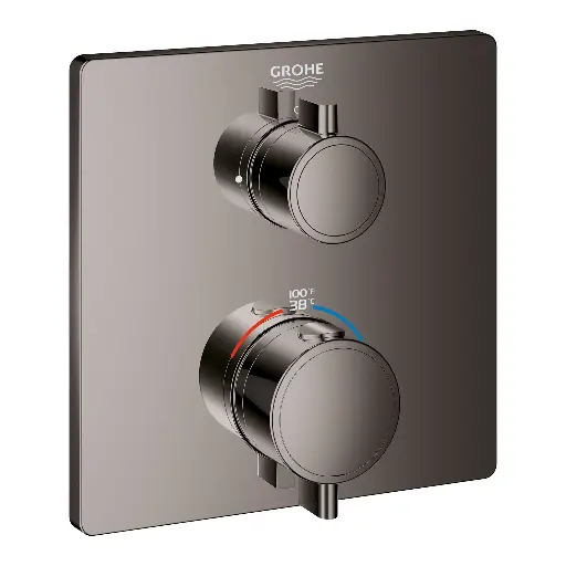 [GRO-24111A00] Grohe 24111A00 Grohtherm Dual Function 2-Handle Thermostatic Valve Trim Hard Graphite