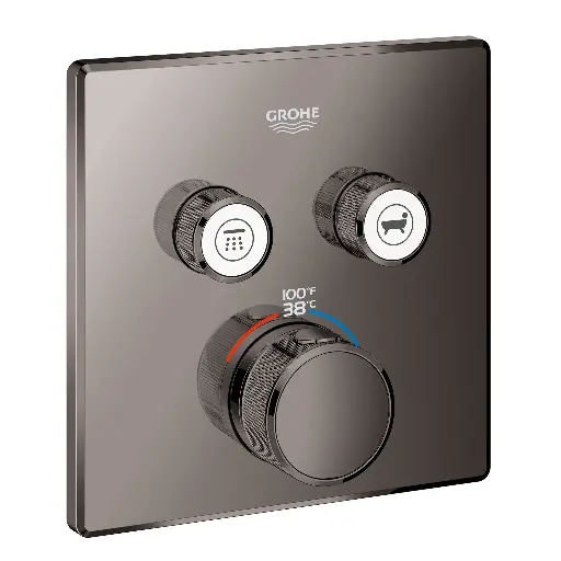 [GRO-29141A00] Grohe 29141A00 Grohtherm Dual Function Thermostatic Valve Trim Hard Graphite