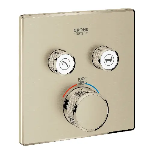 [GRO-29141EN0] Grohe 29141EN0 Grohtherm Dual Function Thermostatic Valve Trim Brushed Nickel