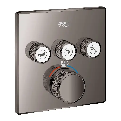 [GRO-29142A00] Grohe 29142A00 Grohtherm Triple Function Thermostatic Valve Trim Graphite