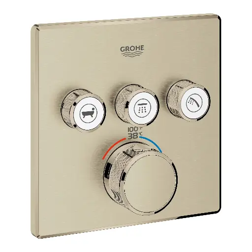 [GRO-29142EN0] Grohe 29142EN0 Grohtherm Triple Function Thermostatic Valve Trim Brushed Nickel