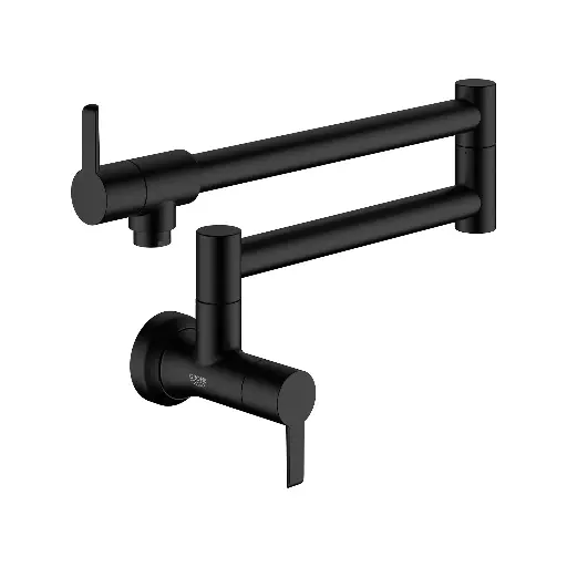 [GRO-310752432] Grohe 310752432 Zedra 2-Handle Wall Mount Pot Filler Matte Black