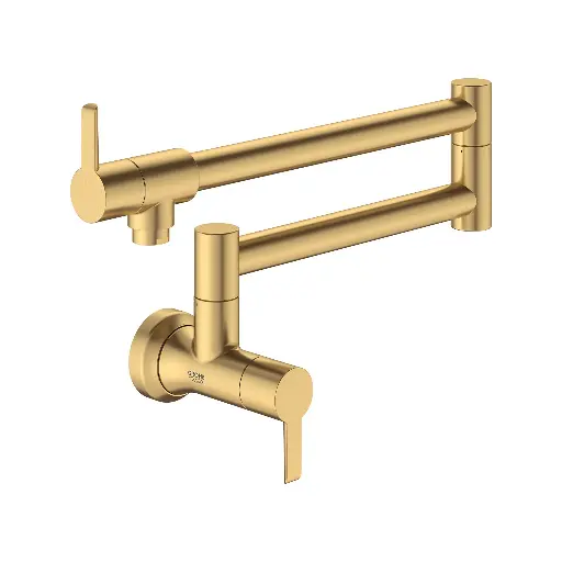 [GRO-31075GN2] Grohe 31075GN2 Zedra 2-Handle Wall Mount Pot Filler Brushed Cool Sunrise