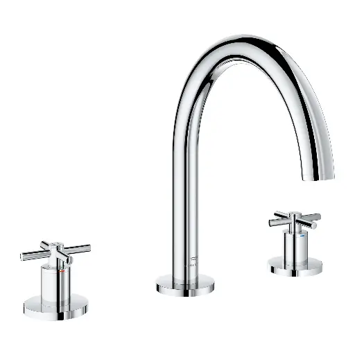 [GRO-25273000] Grohe 25273000 Atrio New 3-Hole 2-Handle Deck Mount Roman Tub Faucet StarLight Chrome