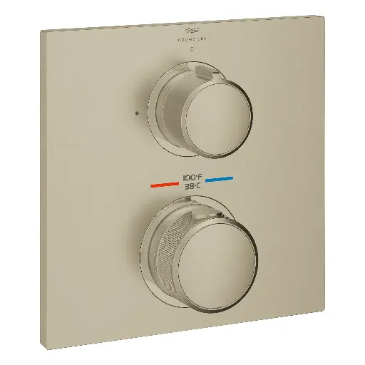 [GRO-29178EN1] Grohe 29178EN1 Allure New Dual Function 2-Handle Thermostatic Valve Trim Brushed Nickel