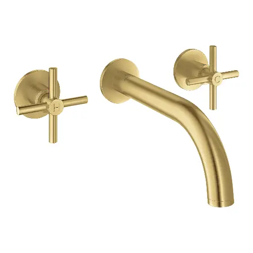 [GRO-20663GN0] Grohe 20663GN0 Atrio New 2-Handle Wall Mount Faucet Brushed Cool Sunrise