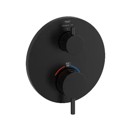 [GRO-243612430] Grohe 243612430 Atrio New Dual Function 2-Handle Thermostatic Valve Trim Matte Black