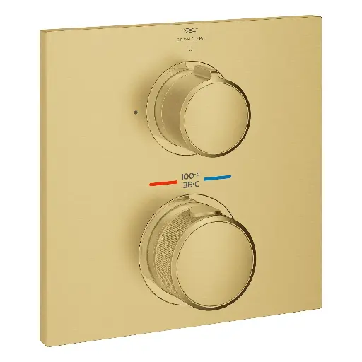 [GRO-29178GN1] Grohe 29178GN1 Allure New Dual Function 2-Handle Thermostatic Valve Trim Brushed Cool Sunrise