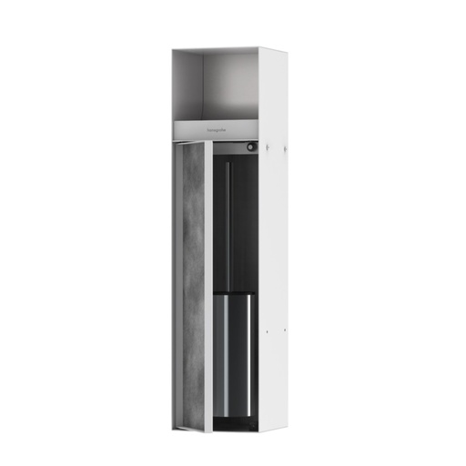 [HAN-56062700] Hansgrohe 56062700 Xtrastoris Rock Recessed Toilet Brush Holder Matte White