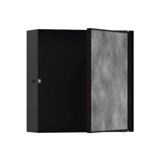 [HAN-56085670] Hansgrohe 56085670 Xtrastoris Rock Wall Niche With Tileable Door Matte Black