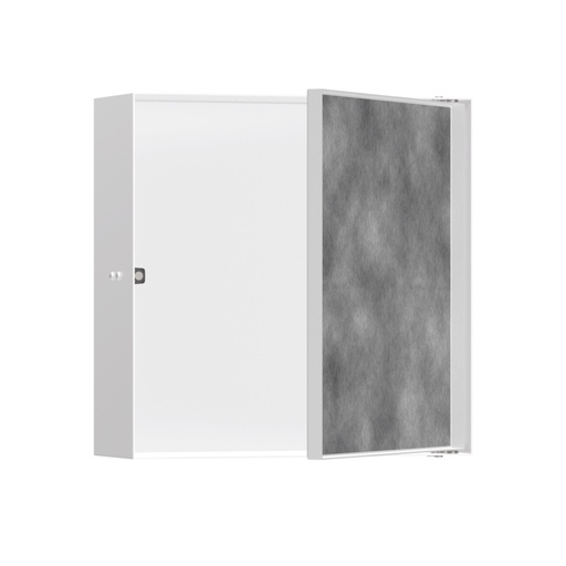 [HAN-56085700] Hansgrohe 56085700 Xtrastoris Rock Wall Niche With Tileable Door Matte White