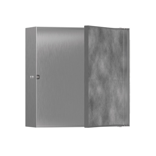 [HAN-56085800] Hansgrohe 56085800 Xtrastoris Rock Wall Niche With Tileable Door Brushed Stainless Steel