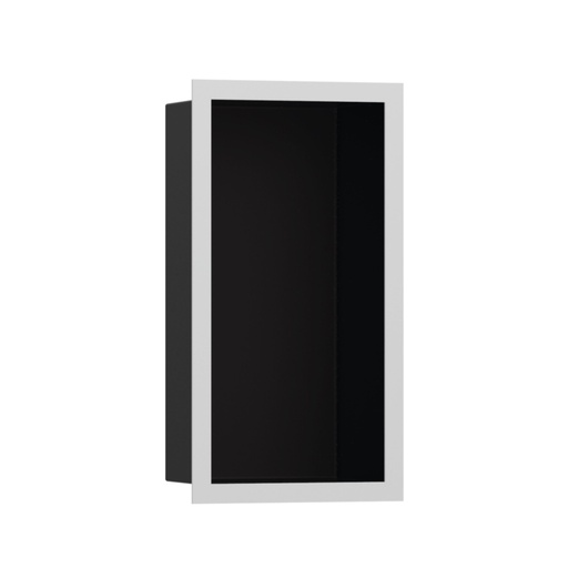 [HAN-56095700] Hansgrohe 56095700 Xtrastoris Individual Wall Niche Matte Black With Design Frame Matte White