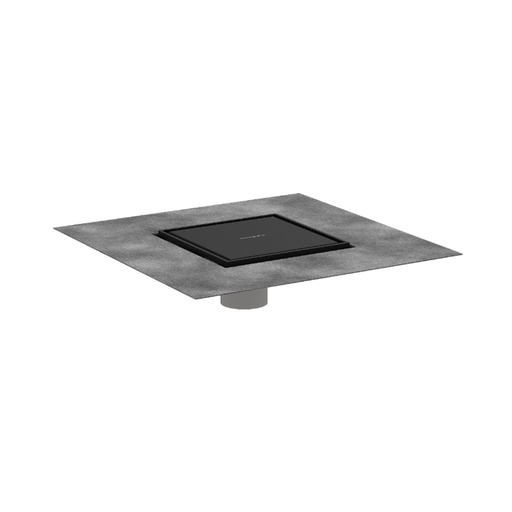 [HAN-56134671] Hansgrohe 56134671 Raindrain Brilliance Point Drain Set 6"X 6" Trim Matte Black