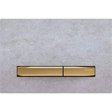 [GEB-115.672.JV.2] Geberit 115.672.JV.2 Actuator Plate Sigma50 For Dual Flush, Metal Colour Brass Brass, Concrete Look