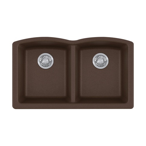 [FRA-ELG120MOC-CA] Franke ELG120MOC-CA Ellipse Granite Undermount Double Sink Mocha