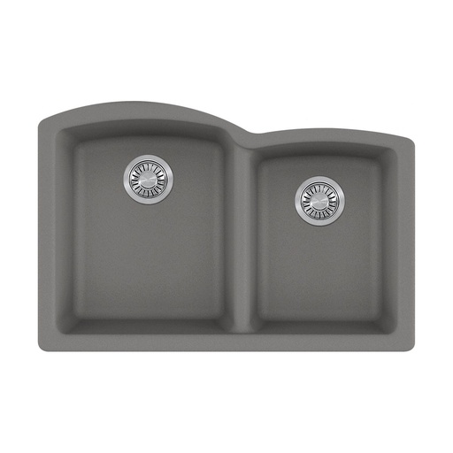 [FRA-ELG160SHG-CA] Franke ELG160SHG-CA Ellipse Undermount Double Bowl Kitchen Sink Stone Grey