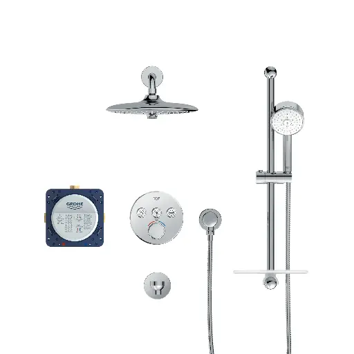 [GRO-1030170000] Grohe 1030170000 Euphoria SmartControl Thermostatic Triple Function Shower Kit Chrome