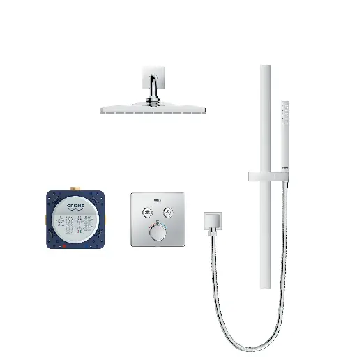 [GRO-1030810000] Grohe 1030810000 Rainshower SmartControl Thermostatic Dual Function Shower Kit Chrome