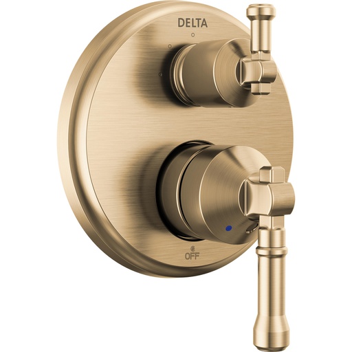 [DEL-T24884-CZ-PR] Delta T24884-CZ-PR Broderick 14 Series Integrated Diverter Trim 3-Setting Lumicoat Champagne Bronze