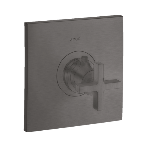 [HAN-39716341] Hansgrohe 39716341 Axor Citterio Thermostatic Trim with Cross Handle Brushed Black Chrome