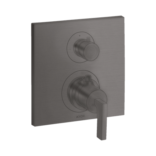 [HAN-39720341] Hansgrohe 39720341 Axor Citterio Thermostatic Trim with Volume Control and Diverter Brushed Black Chrome