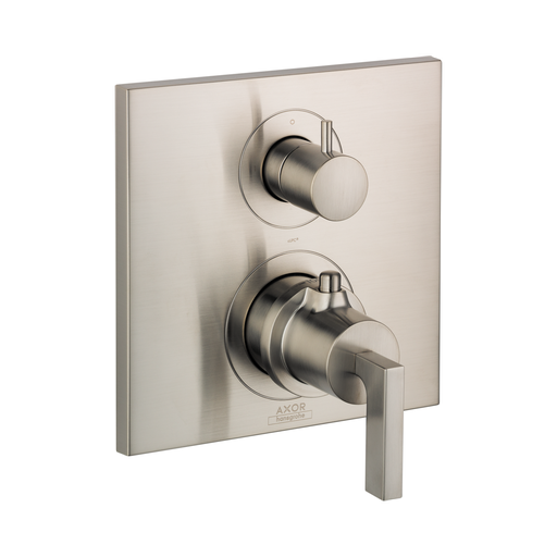 [HAN-39720821] Hansgrohe 39720821 Axor Citterio Thermostatic Trim with Volume Control and Diverter Brushed Nickel