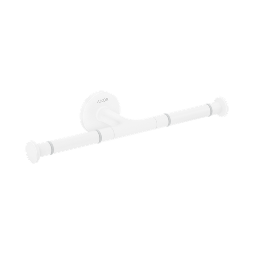 [HAN-42857700] Hansgrohe 42857700 Axor Universal Circular Double Toilet Paper Holder Matte White