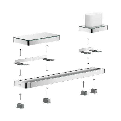 [HAN-42870670] Hansgrohe 42870670 Axor Universal Softsquare Adapter Set Matte Black