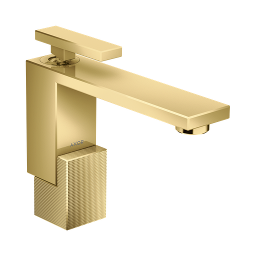 [HAN-46011991] Hansgrohe 46011991 Axor Edge Single Hole Faucet 130 Diamond Cut Polished Gold Optic