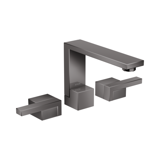 [HAN-46051331] Hansgrohe 46051331 Axor Edge Widespread Faucet 130 Diamond Cut Polished Black Chrome